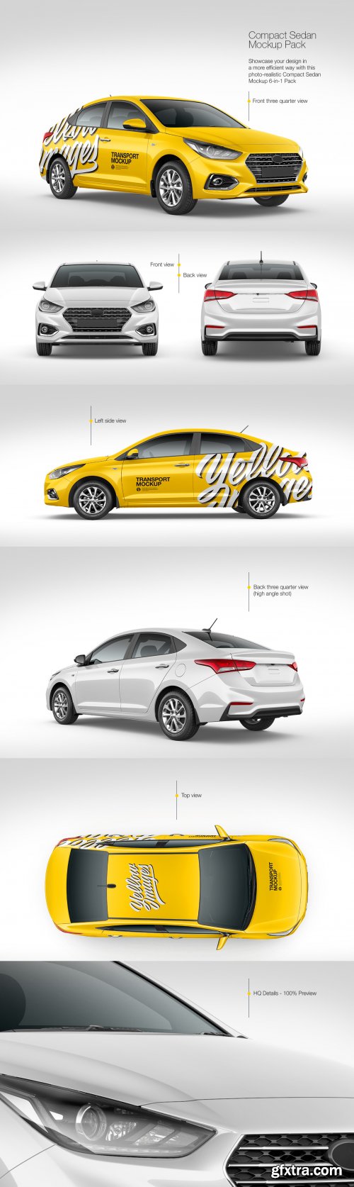 Compact Sedan Mockup Pack