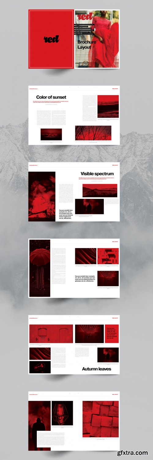 CreativeMarket - Red Brochure Layout 5150582