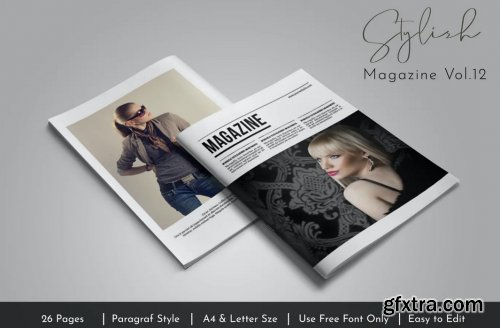 Stylish Magazine Template Vol. 12