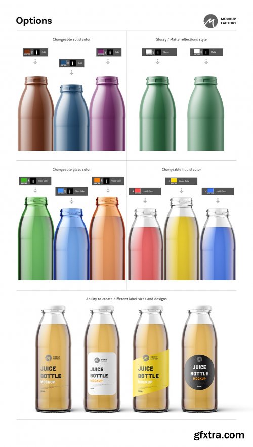 CreativeMarket - Juice Bottle Mockup 4575145