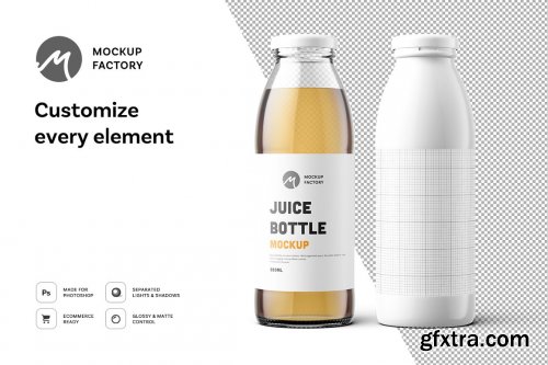 CreativeMarket - Juice Bottle Mockup 4575145