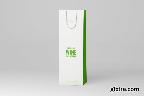 CreativeMarket - Cardboard Wine Bag Mock-Up 4571744