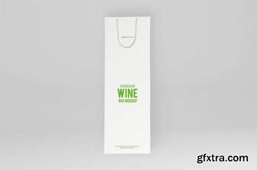 CreativeMarket - Cardboard Wine Bag Mock-Up 4571744