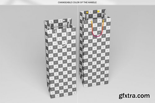 CreativeMarket - Cardboard Wine Bag Mock-Up 4571744