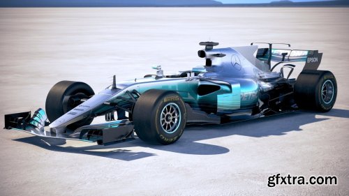 F1 Mercedes W08 2017 3D model