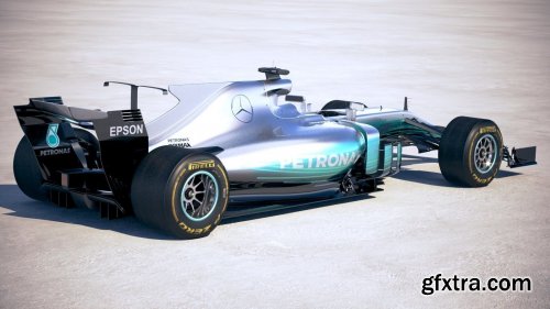 F1 Mercedes W08 2017 3D model