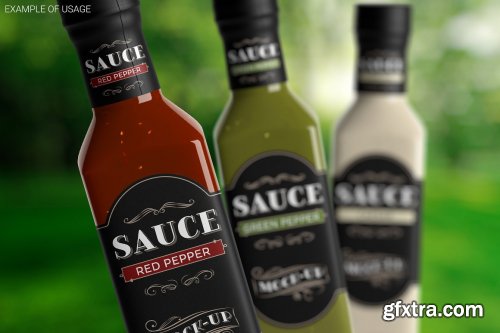 CreativeMarket - Sauce Bottle Mockup 4825815