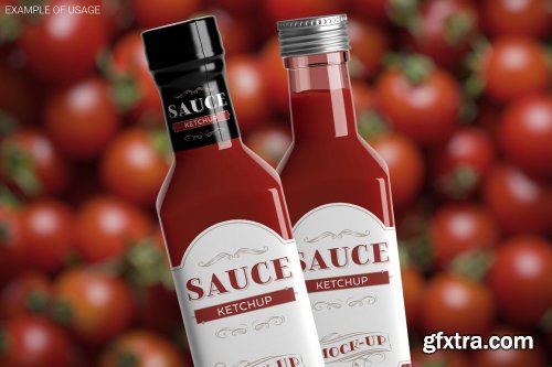 CreativeMarket - Sauce Bottle Mockup 4825815