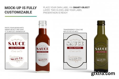 CreativeMarket - Sauce Bottle Mockup 4825815