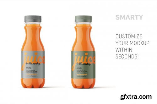 CreativeMarket - Carrot juice bottle mockup 4825987