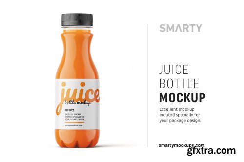 CreativeMarket - Carrot juice bottle mockup 4825987