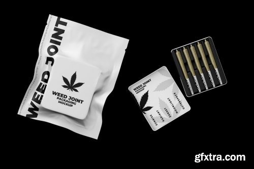 Download Creativemarket Weed Joint Packaging Mockup 4826343 Gfxtra