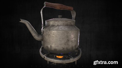 Old Stove And Kettle