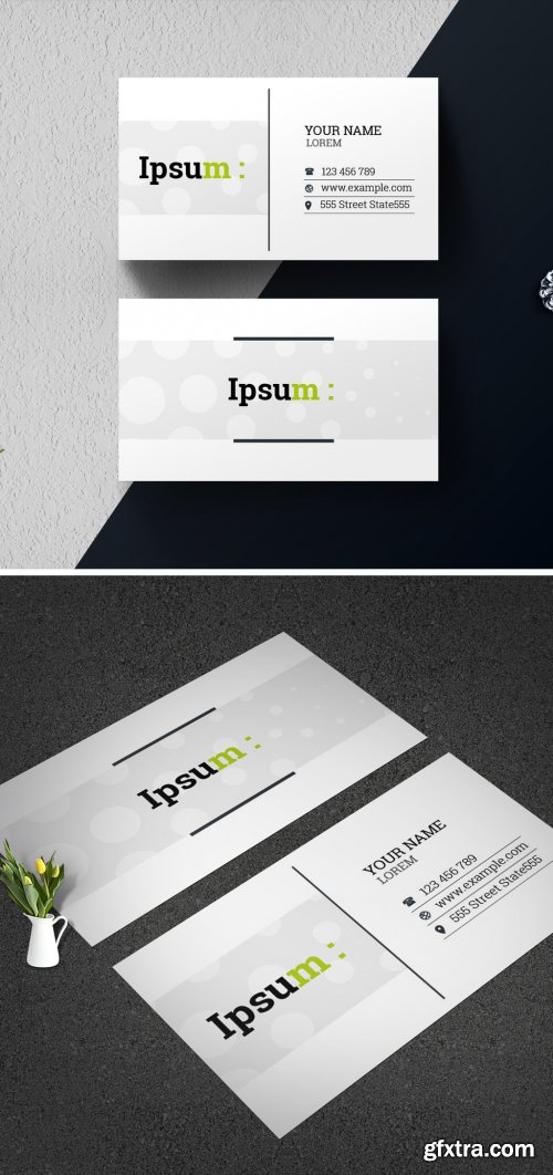 Simple Clean Business Card Layout 363930830
