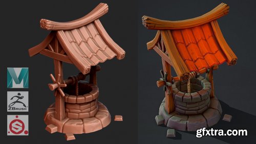 Gumroad - Stylized Well - Maya 2019 , Zbrush 2019, Substance Painter Videos 