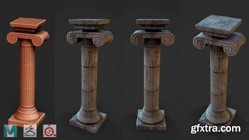 Gumroad - Pillar - Maya,Zbrush, Substance Painter Videos 