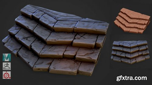 Gumroad - Stylized Stairs - Zbrush 2020 , Maya, Substance Painter Videos 