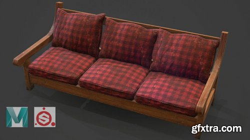 Gumroad - Patio Sofa - Maya, Substance Painter Videos 