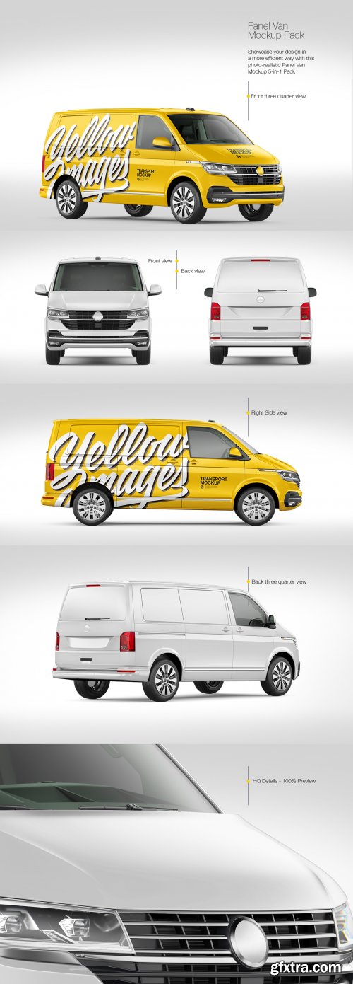 Panel Van Mockup Pack 