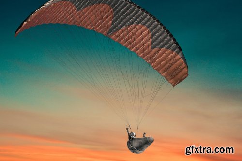 CreativeMarket - Paraglider Mockups Set 5151237