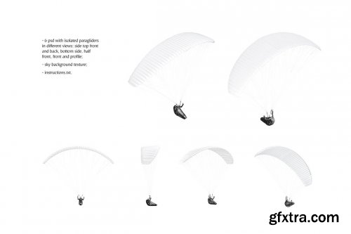 CreativeMarket - Paraglider Mockups Set 5151237