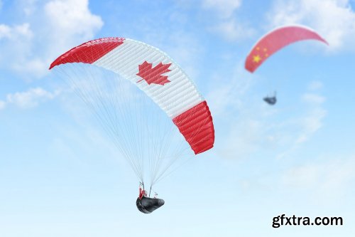 CreativeMarket - Paraglider Mockups Set 5151237