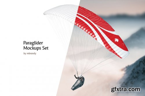 CreativeMarket - Paraglider Mockups Set 5151237