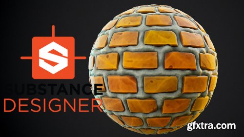 Gumroad - Stylized Sloppy Bricks - Substance Designer 