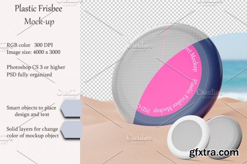 CreativeMarket - Plastic Frisbee Mockup 4911234