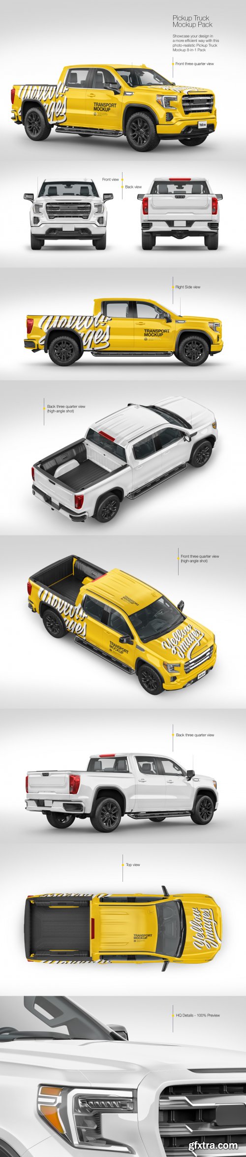 Pickup Truck Mockup Pack