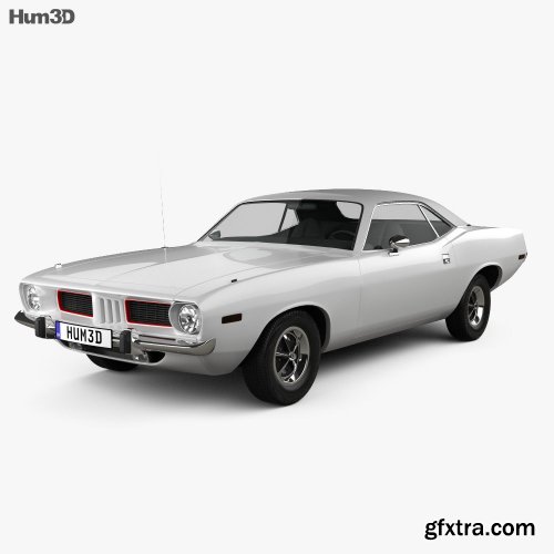 Plymouth Barracuda hardtop 1974 3D model