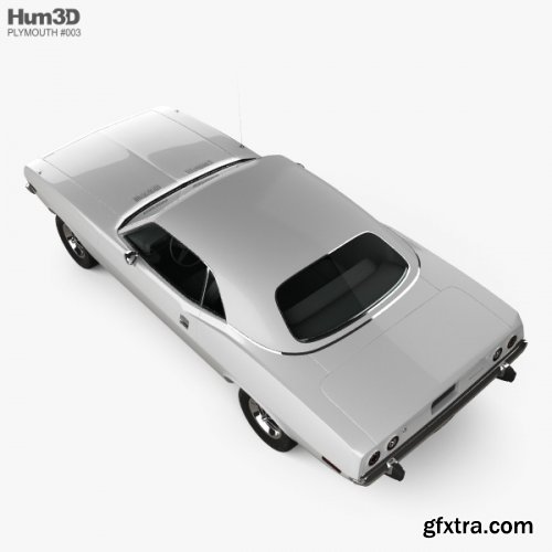 Plymouth Barracuda hardtop 1974 3D model