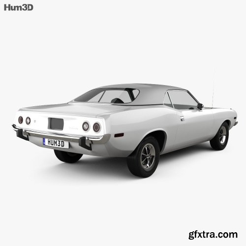 Plymouth Barracuda hardtop 1974 3D model