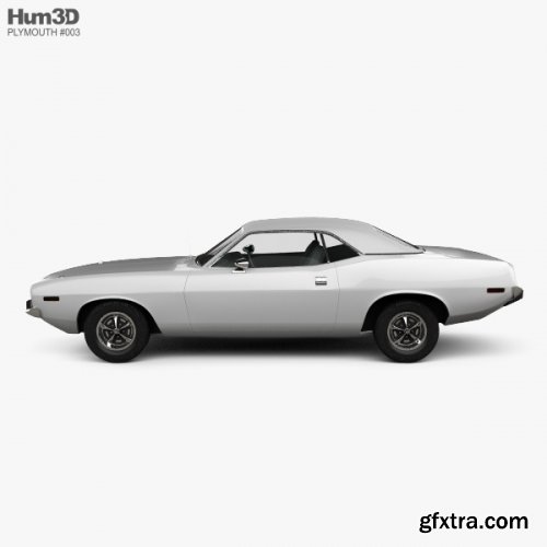 Plymouth Barracuda hardtop 1974 3D model