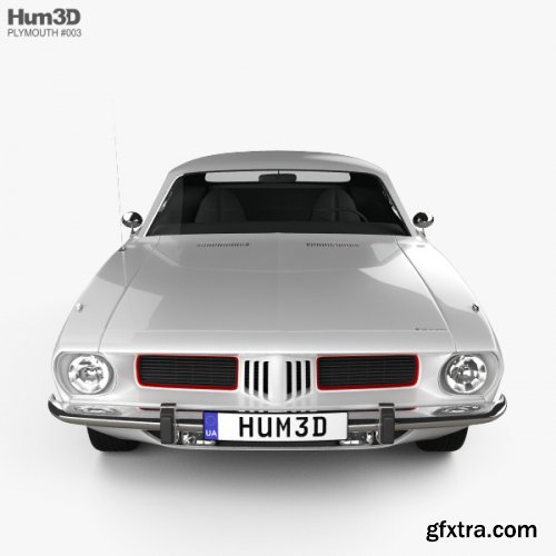 Plymouth Barracuda hardtop 1974 3D model