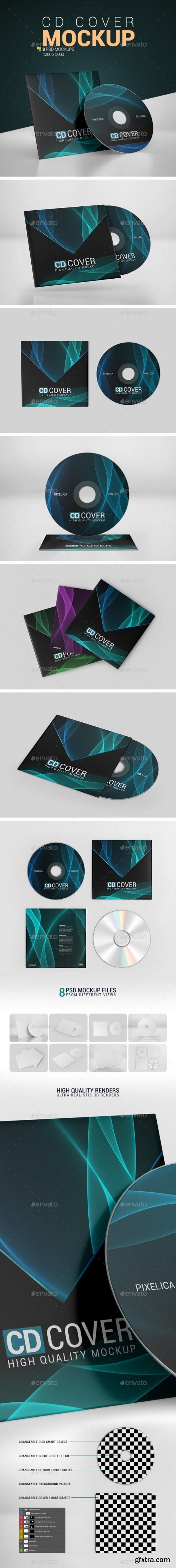 GraphicRiver - CD Cover Mockup 24721076