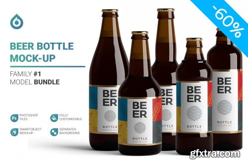 CreativeMarket - Beer Bottle Mockup 5027001