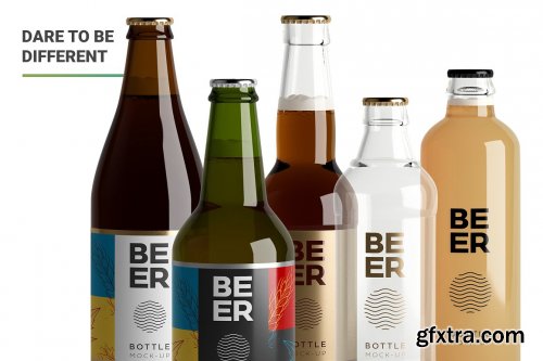 CreativeMarket - Beer Bottle Mockup 5027001