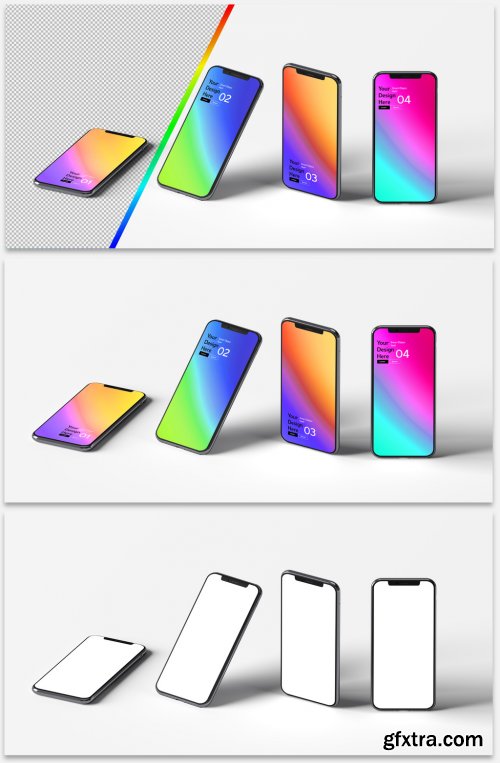 Mockup of 4 Smartphones 364770924