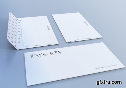 White envelope mockup design template for presentation