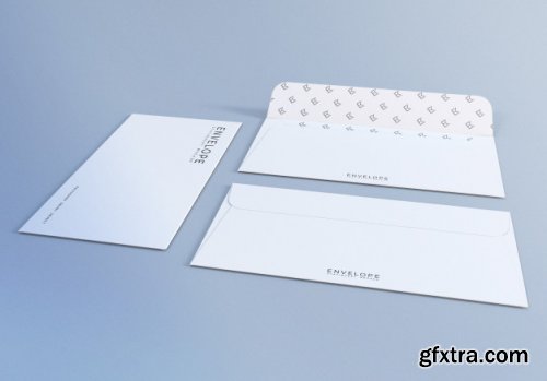 White envelope mockup design template for presentation