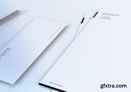 White envelope mockup design template for presentation