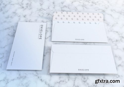 White envelope mockup design template for presentation