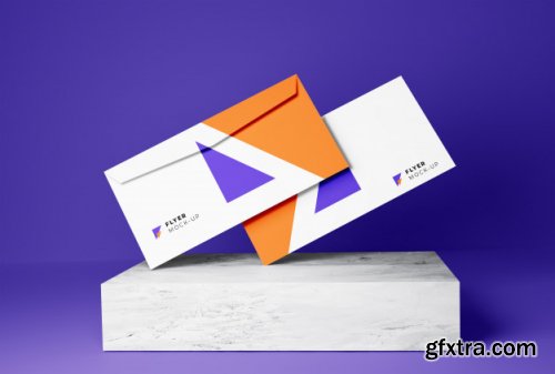 Envelope and flyer mockup