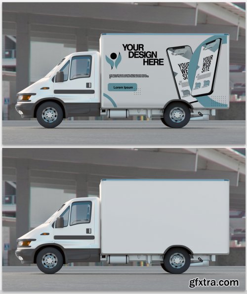 Mockup of a Truck Billboard 364772128