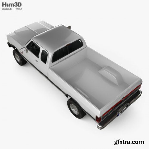 Dodge Ram Club Cab 1991 3D model