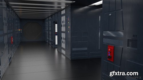 SciFi Wall Panels - 19 Parts - Walls and Details 3D model