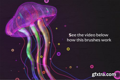 CreativeMarket - Neon brush set for Procreate 5167471