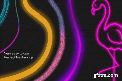 CreativeMarket - Neon brush set for Procreate 5167471