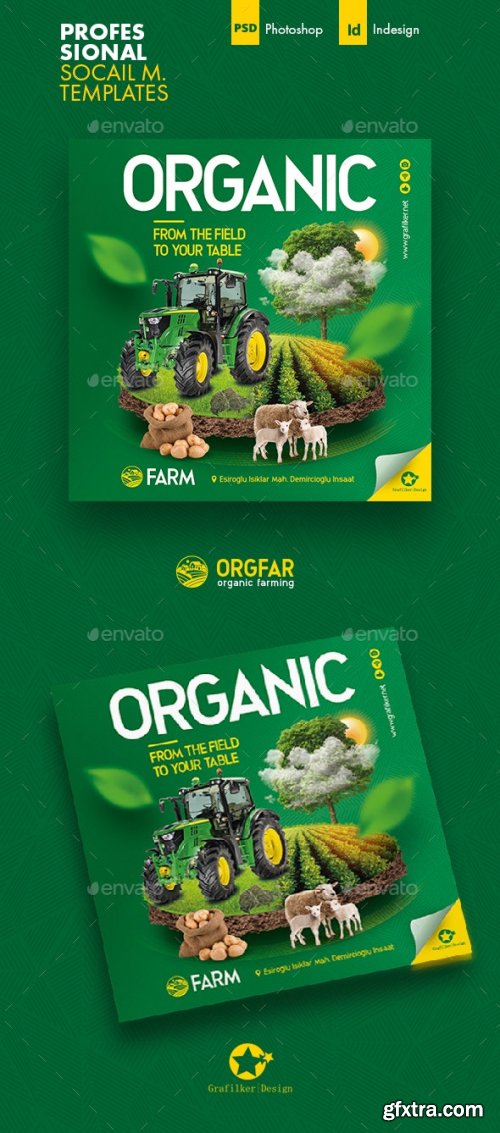 GraphicRiver - Organic Farming Social Media Templates 26498667